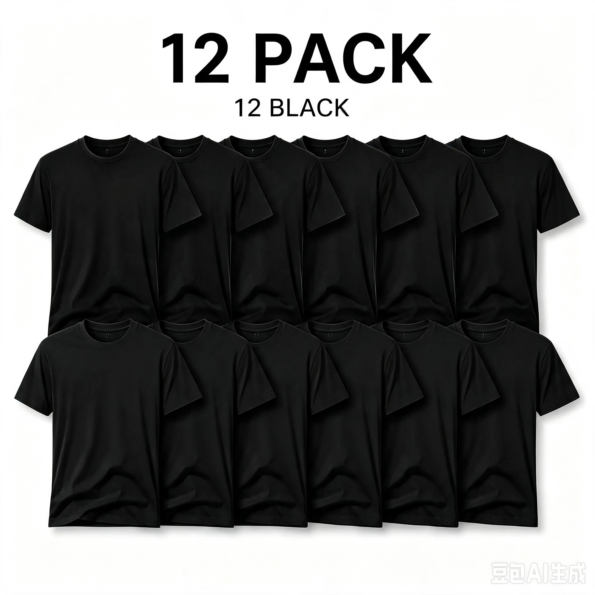 Men's 12-Pack Cotton Blend Vintage Aesthetic Crew Neck T-Shirts, Unisex Loose-Fit Baggy Short Sleeve Basic Tops