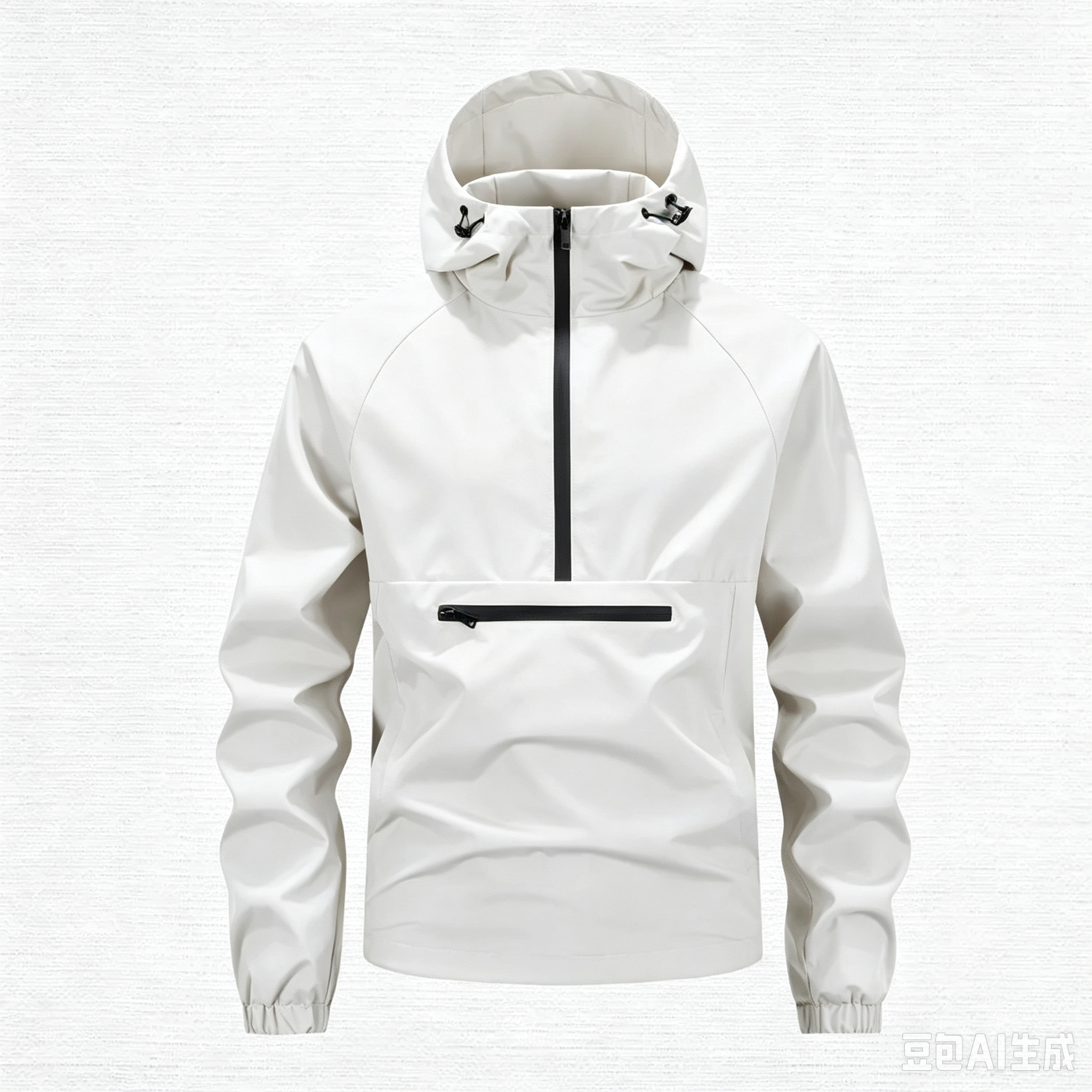 Men's Beige Hoodie - Zippered Pockets, Medium Size, Spring & Autumn Casual Menswear Tops, Long Sleeve Plain Mens Clothing Comfortable Stylish Jacket, Sweatshirts