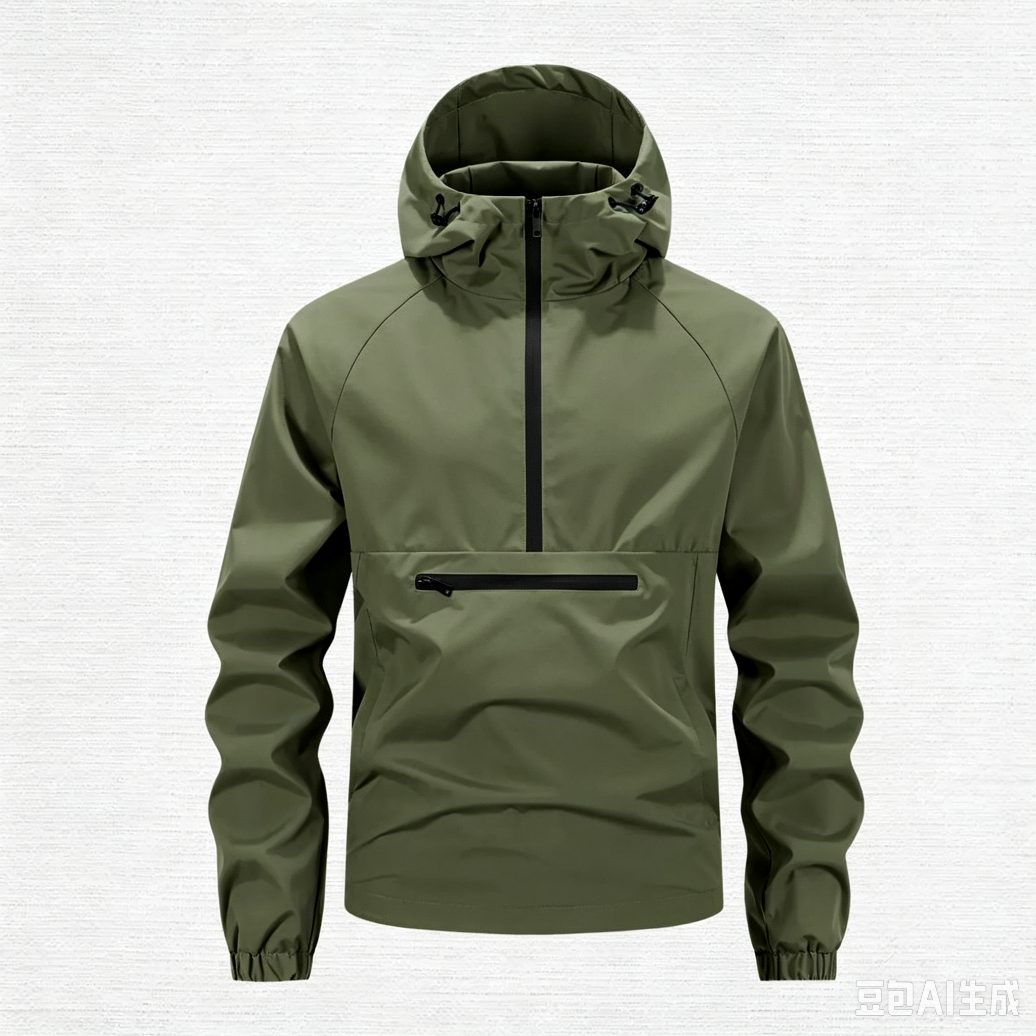 Men's Beige Hoodie - Zippered Pockets, Medium Size, Spring & Autumn Casual Menswear Tops, Long Sleeve Plain Mens Clothing Comfortable Stylish Jacket, Sweatshirts