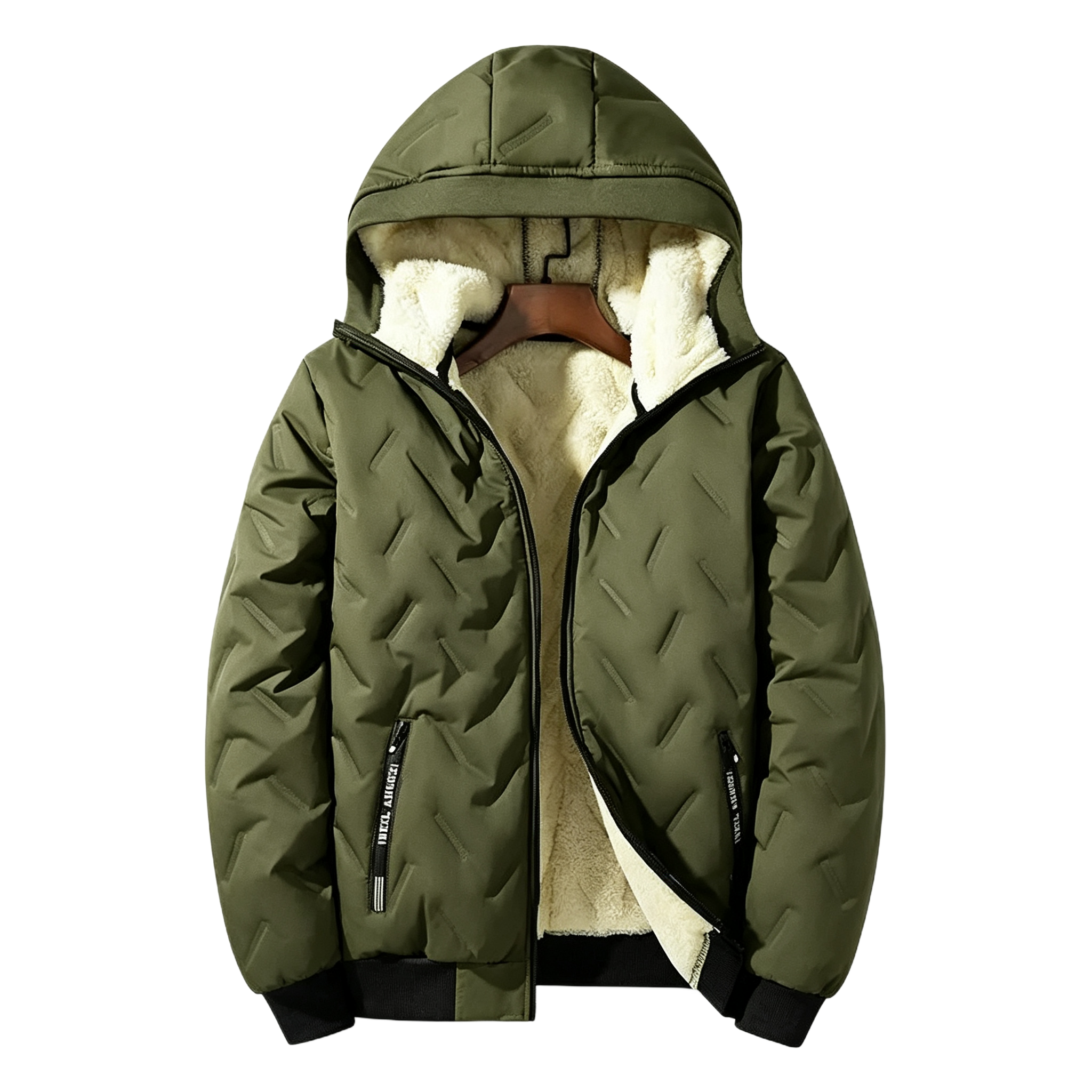 Winter Coats Clearance —Hooded Cotton Jacket, Long Sleeve Tops, Fleece-Lined Warm Clothes with Ultrasonic Cotton Toothbrush Design Stylish
