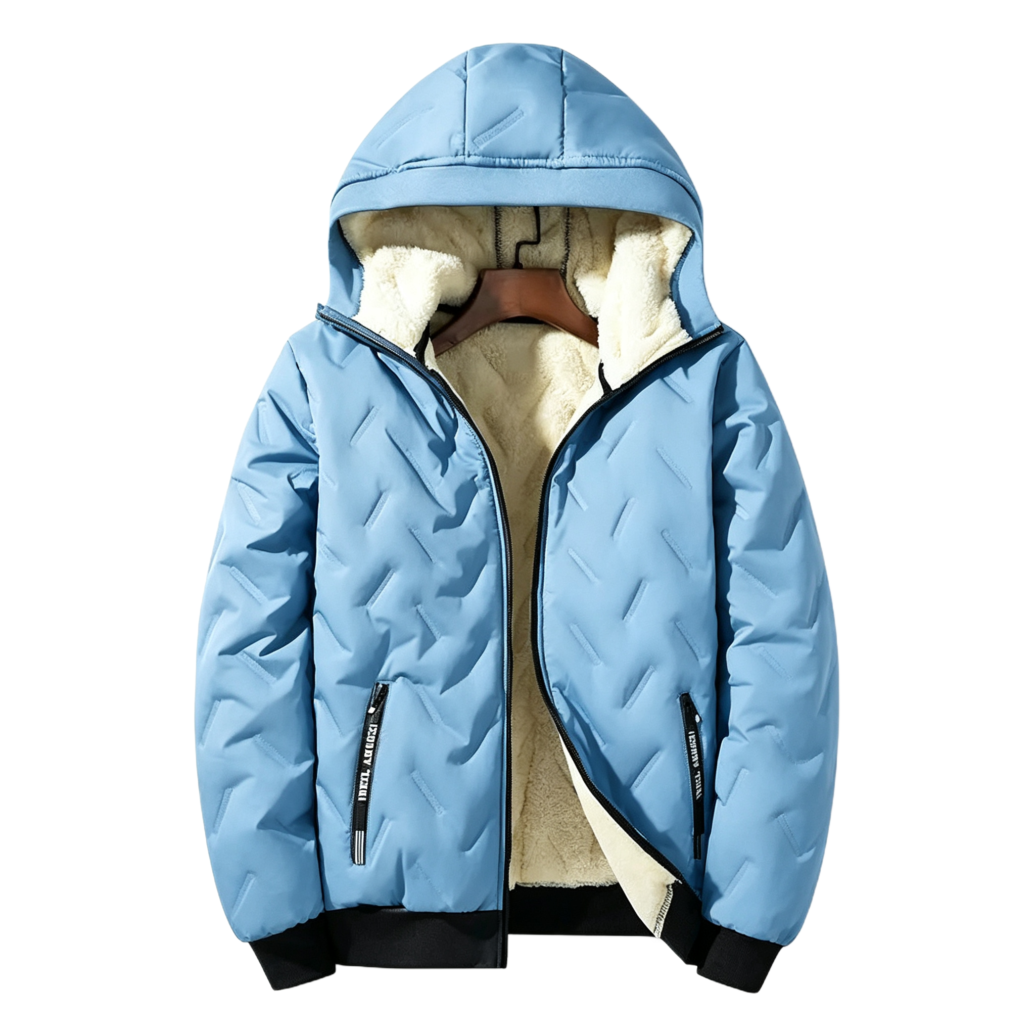 Winter Coats Clearance —Hooded Cotton Jacket, Long Sleeve Tops, Fleece-Lined Warm Clothes with Ultrasonic Cotton Toothbrush Design Stylish