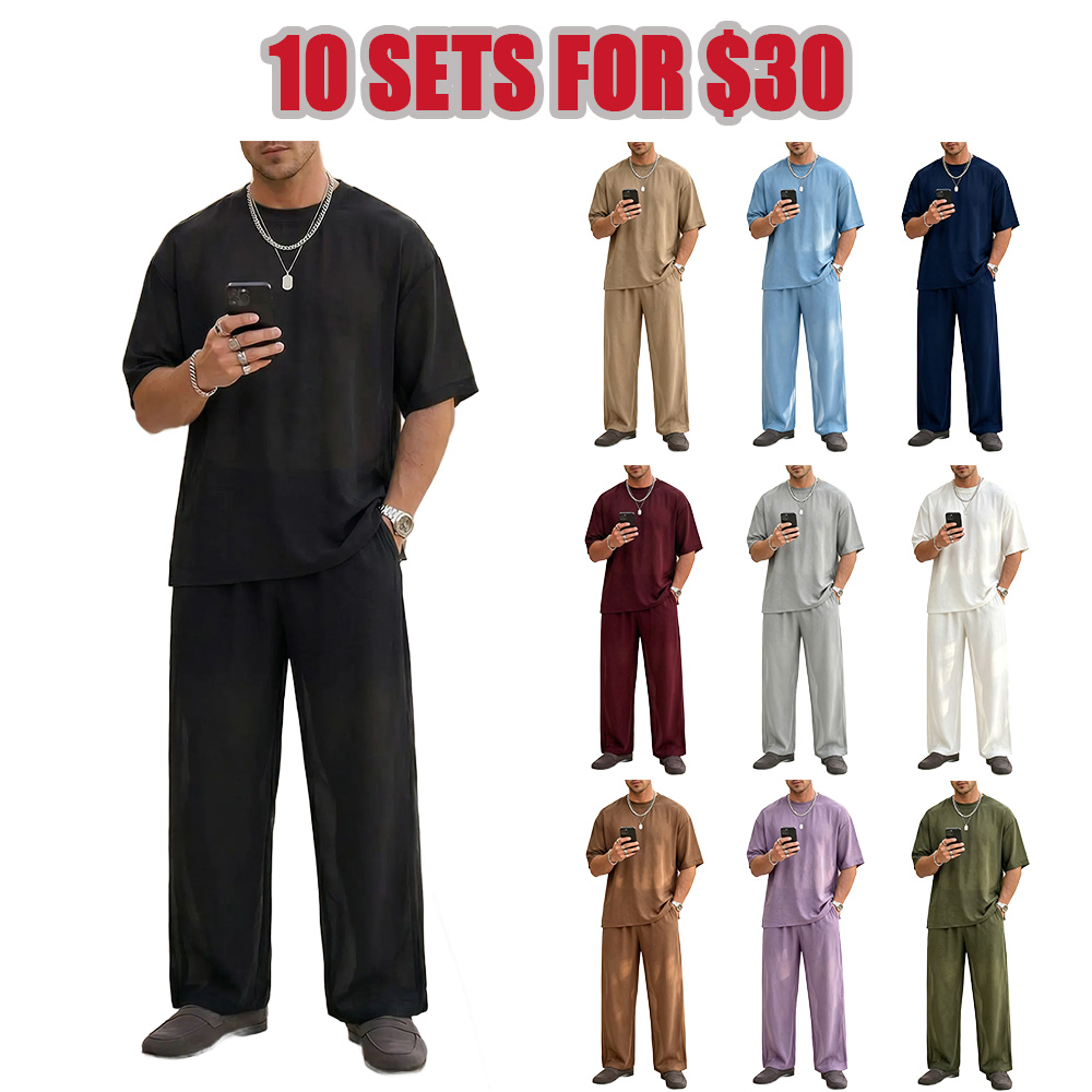 Men's 2-Piece Oversized Minimalist Sheer Set