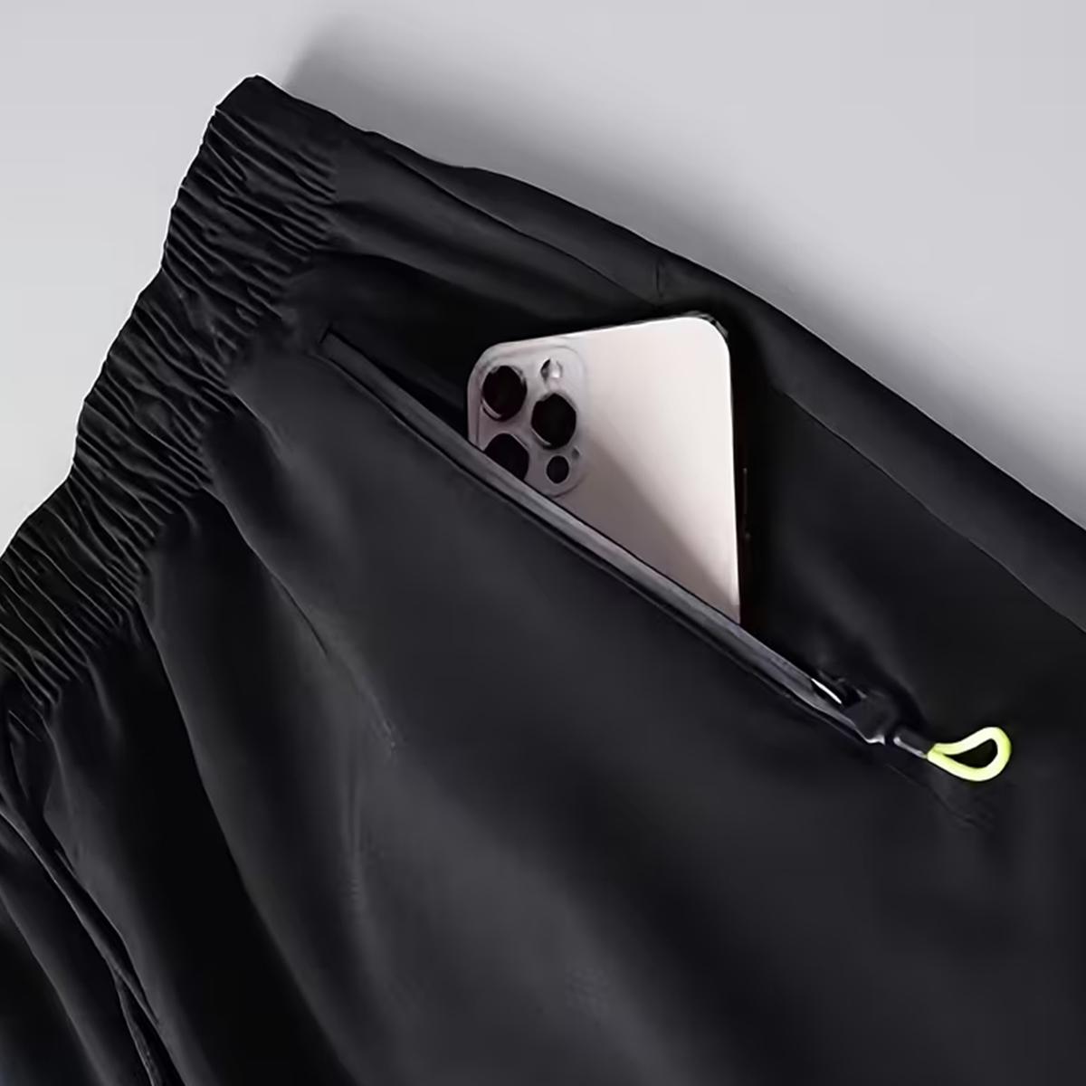 Men's Unisex Fashion Athletic Shorts (Pack of 3) - Reflective Geometric Prints, Drawstring Waistband, Side Zipper Closures, Ideal for Summer Wear, Everyday Exercise, Running, Reflective Prints,summerwins,father'sdaygifts