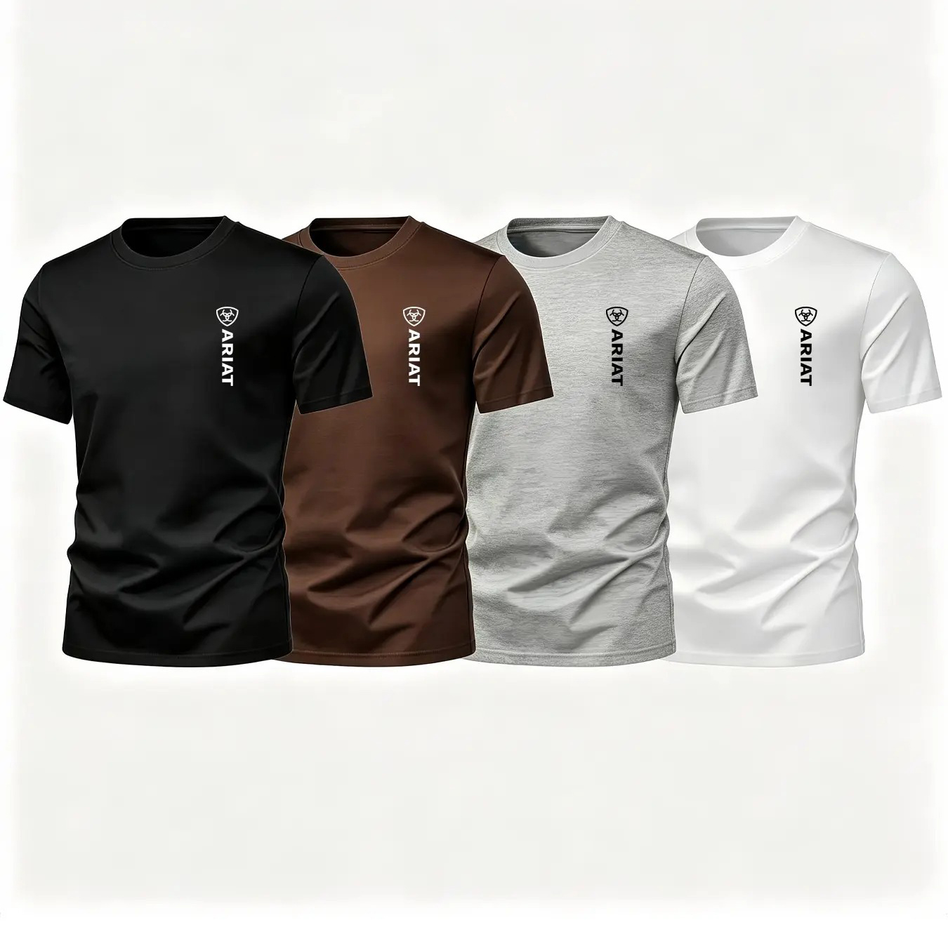Men's Western Cowboy Graphic Letter Print T-Shirt, Casual Loose Fit Short Sleeve Summer Tee