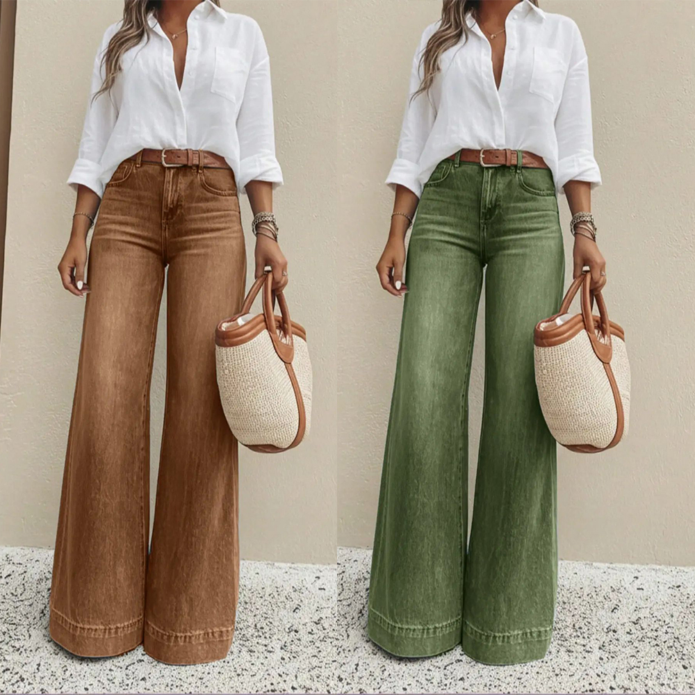 Women's Loose Straight Leg Jeans with Pockets