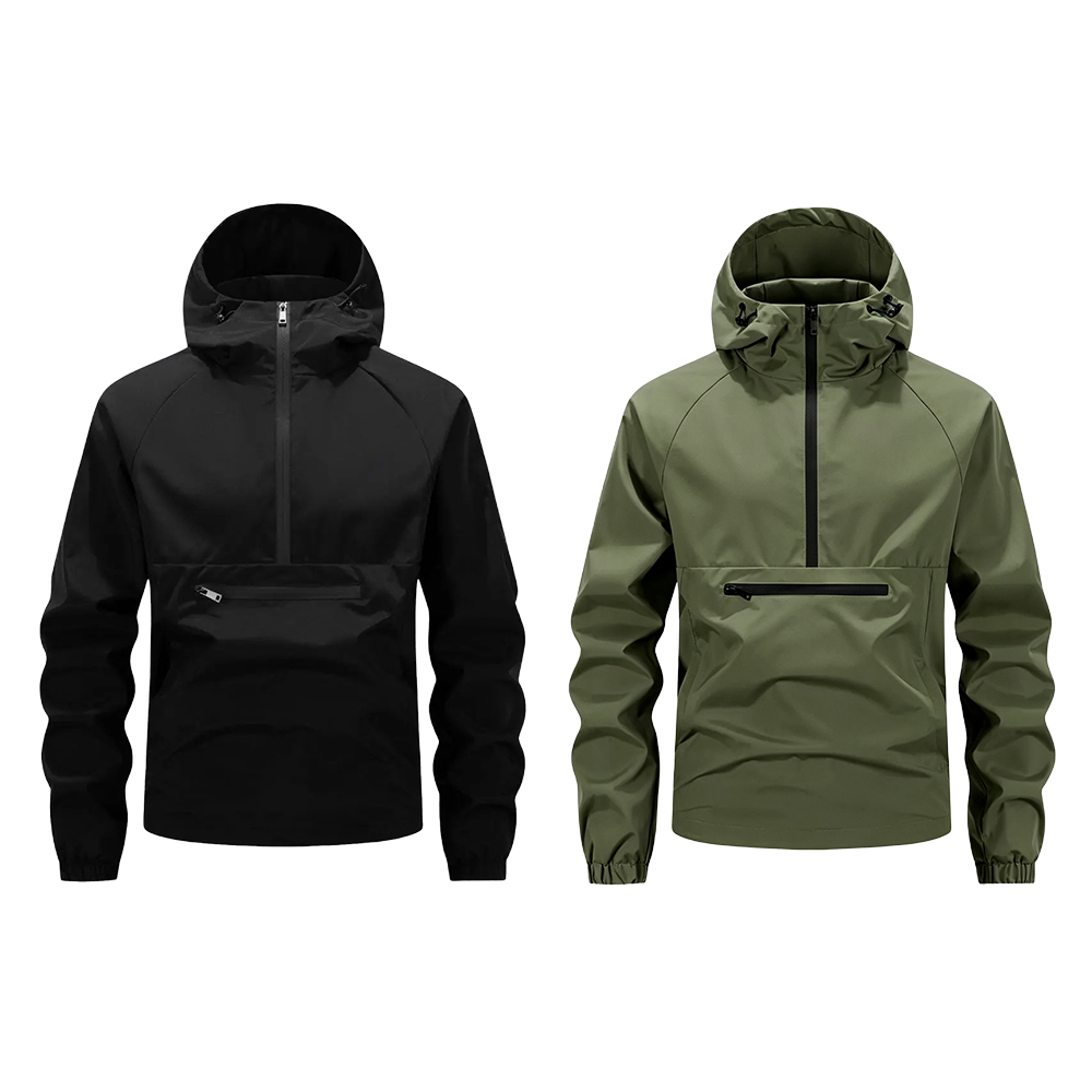 Men's Beige Hoodie - Zippered Pockets, Medium Size, Spring & Autumn Casual Menswear Tops, Long Sleeve Plain Mens Clothing Comfortable Stylish Jacket, Sweatshirts