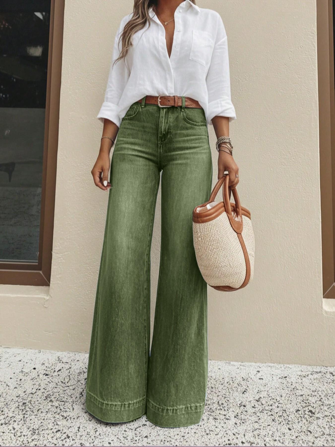 Women's Loose Straight Leg Jeans with Pockets, Comfortable and Fashionable, Perfect for Daily Wear, Versatile Casual Style Women's Loose Straight Leg Jeans with Pockets, Comfortable and Fashionable, Perfect for Daily Wear, Versatile Casual Style