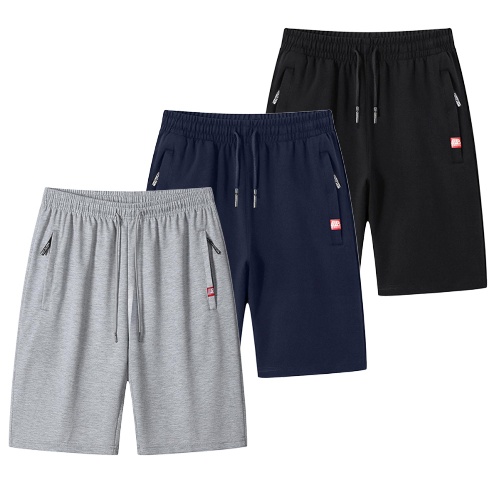 Men's 6-Piece Breathable Casual Sporty Chic Fitted Cut Summer Shorts with Drawstring, Zipper, Fashion Design for Beach, Cycling, Daily Wear