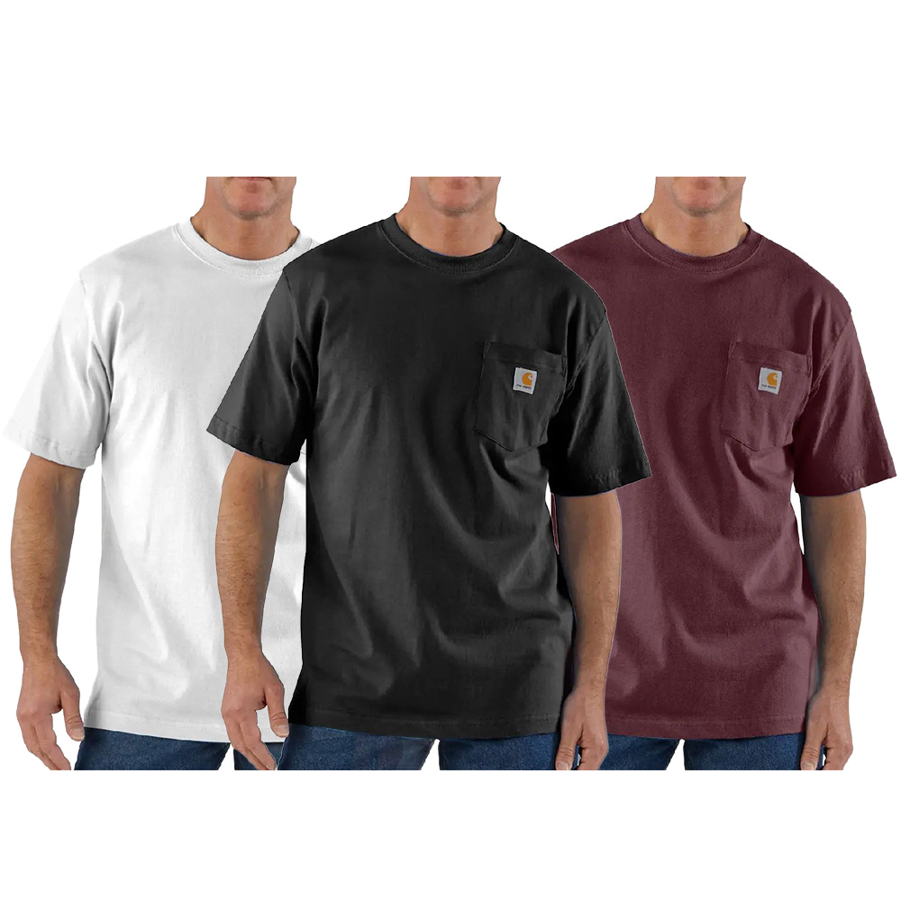 🔥Last Day Promotion!CHT Men's K87 Workwear Loose Fit Heavyweight Short-Sleeve Pocket T-Shirt (Also Available in Big & Tall)