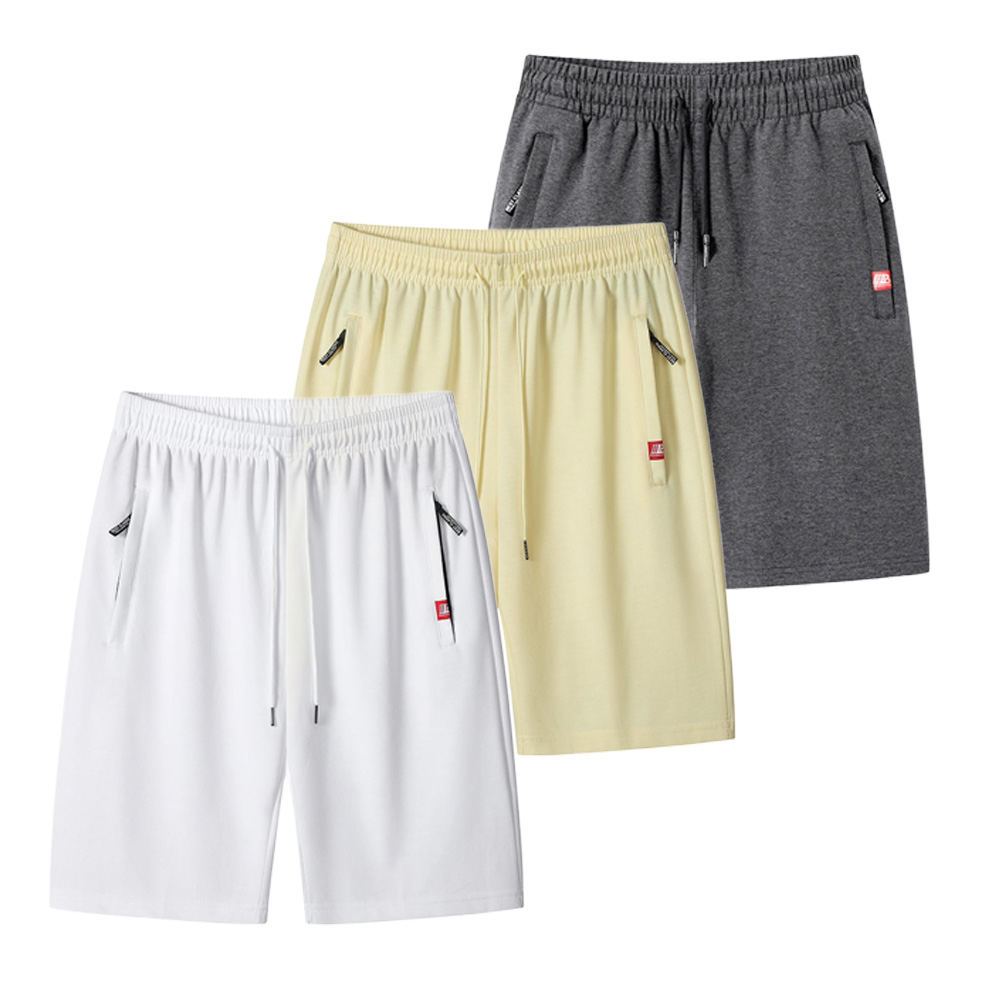 Men's 6-Piece Breathable Casual Sporty Chic Fitted Cut Summer Shorts with Drawstring, Zipper, Fashion Design for Beach, Cycling, Daily Wear