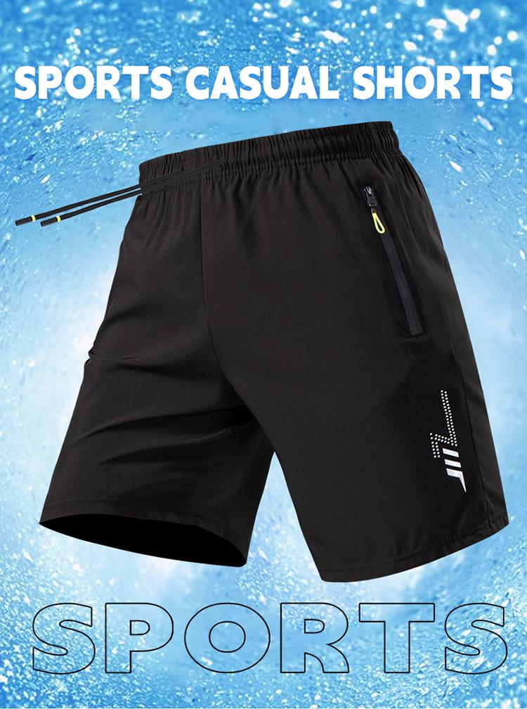 Summer men's quick drying shorts with reflective side labels, lightweight and breathable, suitable for fitness, running, loose, casual, fashionable, versatile sports shorts 5PCS value combination Summer men's quick drying shorts with reflective side labels, lightweight and breathable, suitable for fitness, running, loose, casual, fashionable, versatile sports shorts 5PCS value combination