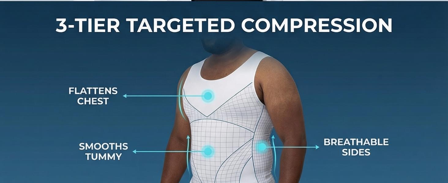 QORE LOGIQ Men’s Compression Shapewear Shirt (Tall Fit) – Tummy Control Slimming Undershirt | Seamless Body Shaper for Gym & Daily Wear Menswear QORE LOGIQ Men’s Compression Shapewear Shirt (Tall Fit) – Tummy Control Slimming Undershirt | Seamless Body Shaper for Gym & Daily Wear Menswear
