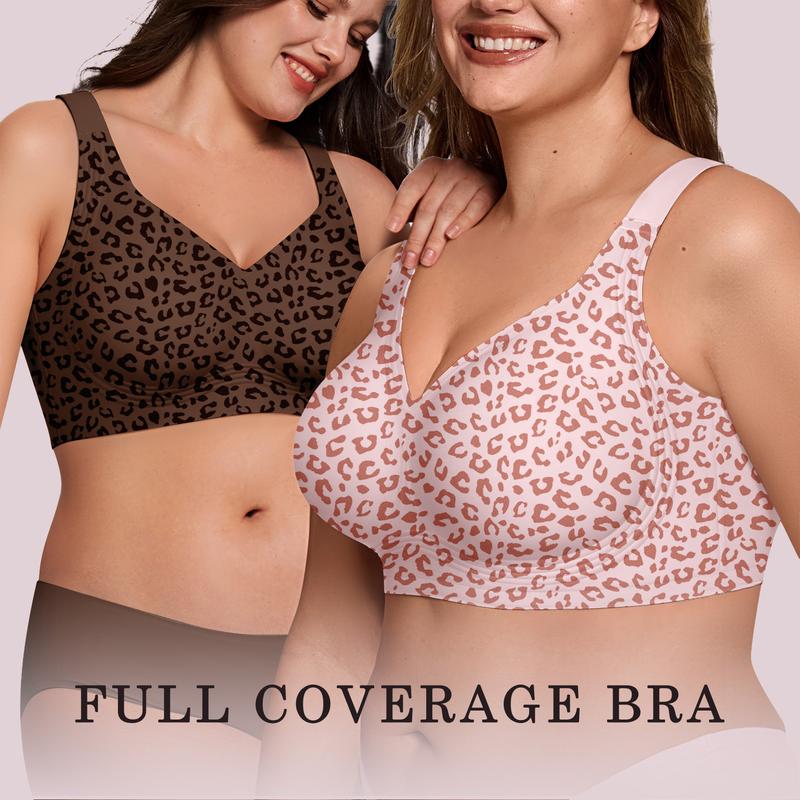 OEAK Women Jelly Bras Wirefree Full Coverage No Underwire Everyday Bras Comfortable Wireless Padded Tshirt Bra