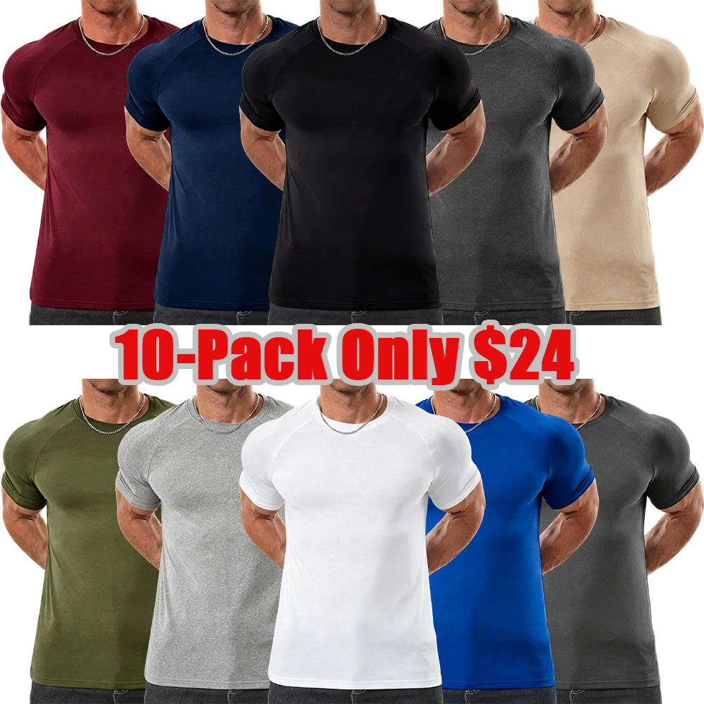 Men's Raglan Sleeve Tee, Athletic Tapered Fit