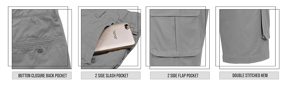 Men's Belted Cargo Shorts