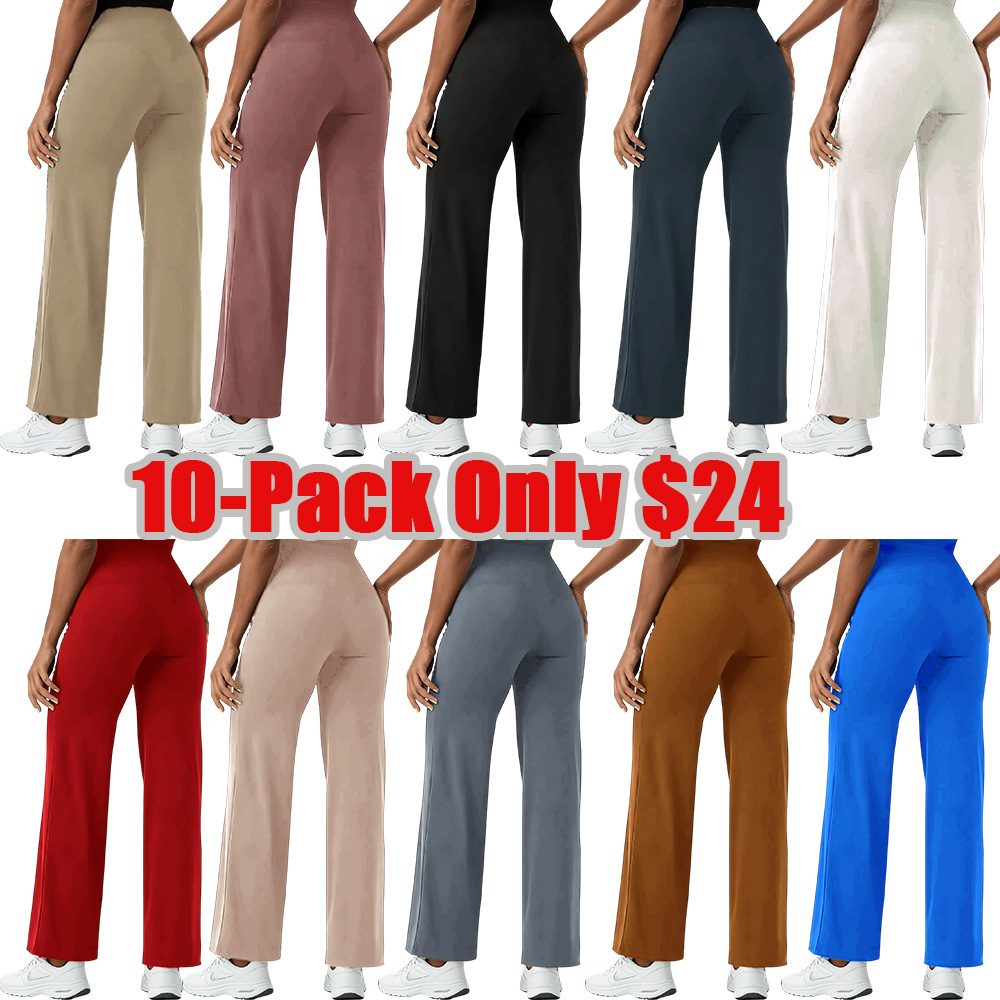 Women's Wide-Leg Suit Pants with Elastic Waist