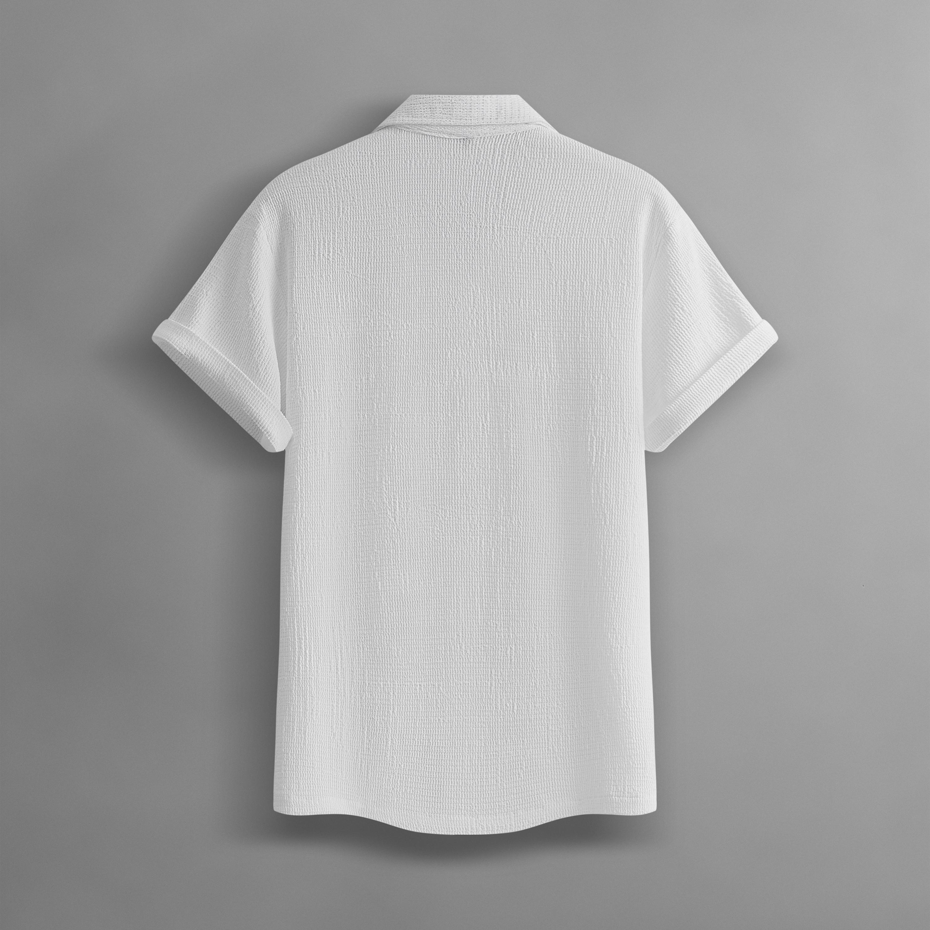 Men&rsquo;s Summer Lightweight Breathable Solid Color Short-Sleeve Dress Shirts with Turn-Down Collar for Commuting, 4-Pack