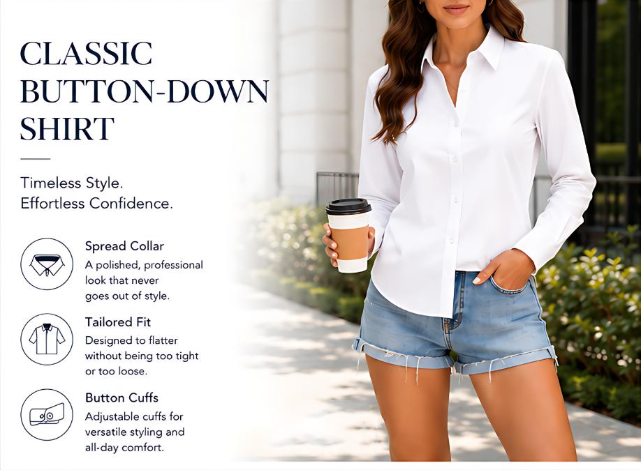 Siliteelon Button Down Dress Shirts for Women Long Sleeve Classic Fit Purple Shirt Woman Work Business Casual Collared Blouse Tops Formal Colorful Outfits | Spring Summer Outfits Inspo tiktokshopspringglowup Summervibes Denim Siliteelon Button Down Dress Shirts for Women Long Sleeve Classic Fit Purple Shirt Woman Work Business Casual Collared Blouse Tops Formal Colorful Outfits | Spring Summer Outfits Inspo tiktokshopspringglowup Summervibes Denim
