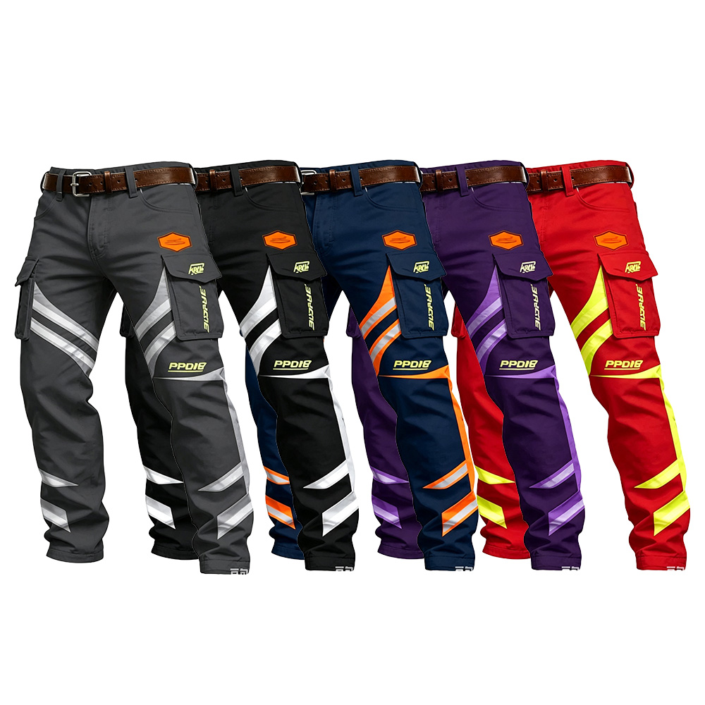 Men's Casual Fall & Winter Button Long Pants with Pockets, Slim Fit Ankle-Length Workwear