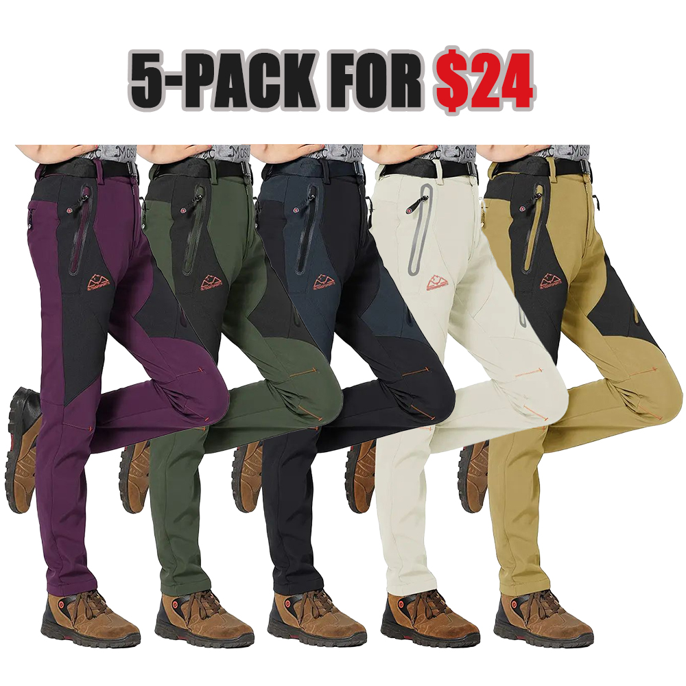 Women's Snow Pants Waterproof Insulated Fleece Thermal Ski Hiking Snowboard Pants