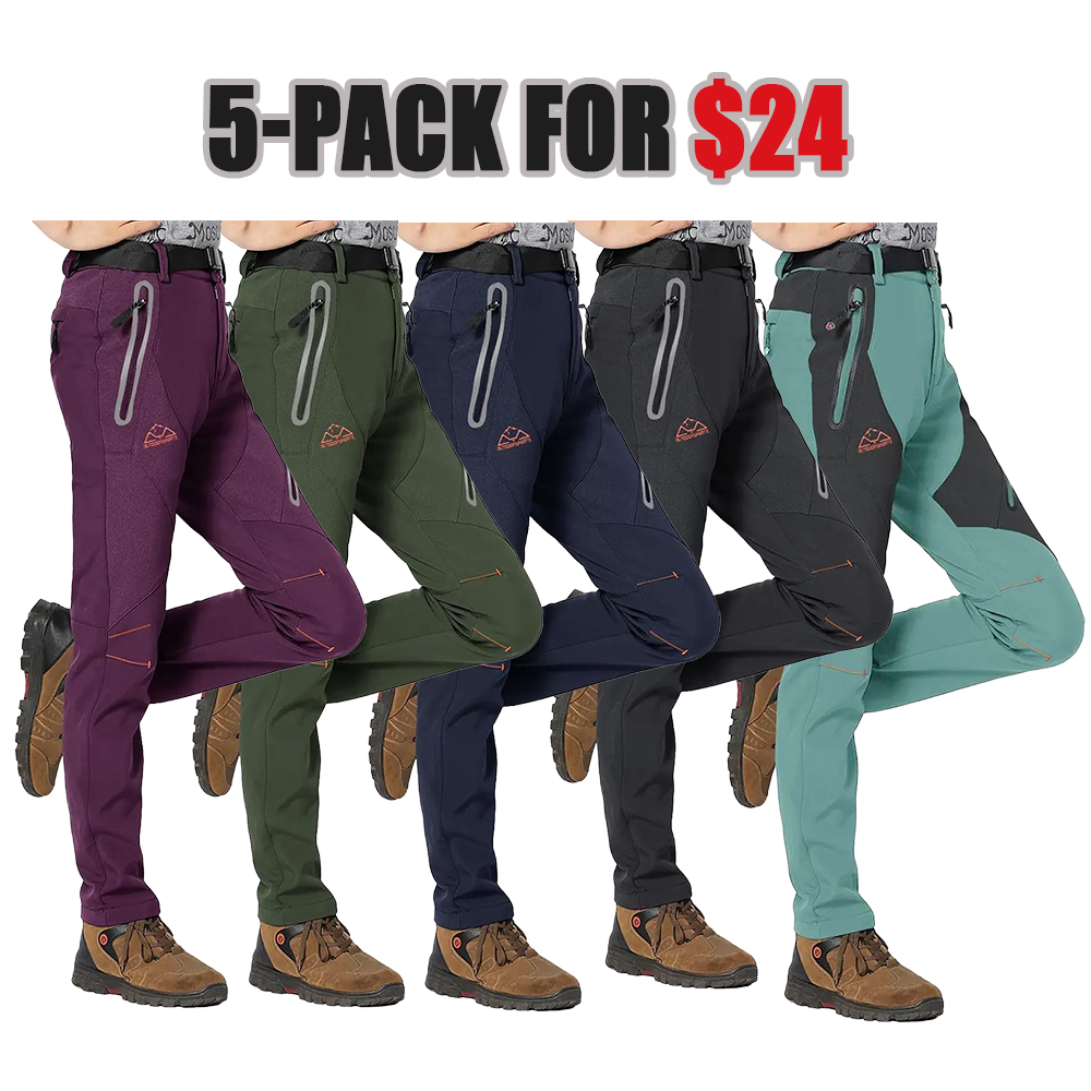 Women's Snow Pants Waterproof Insulated Fleece Thermal Ski Hiking Snowboard Pants