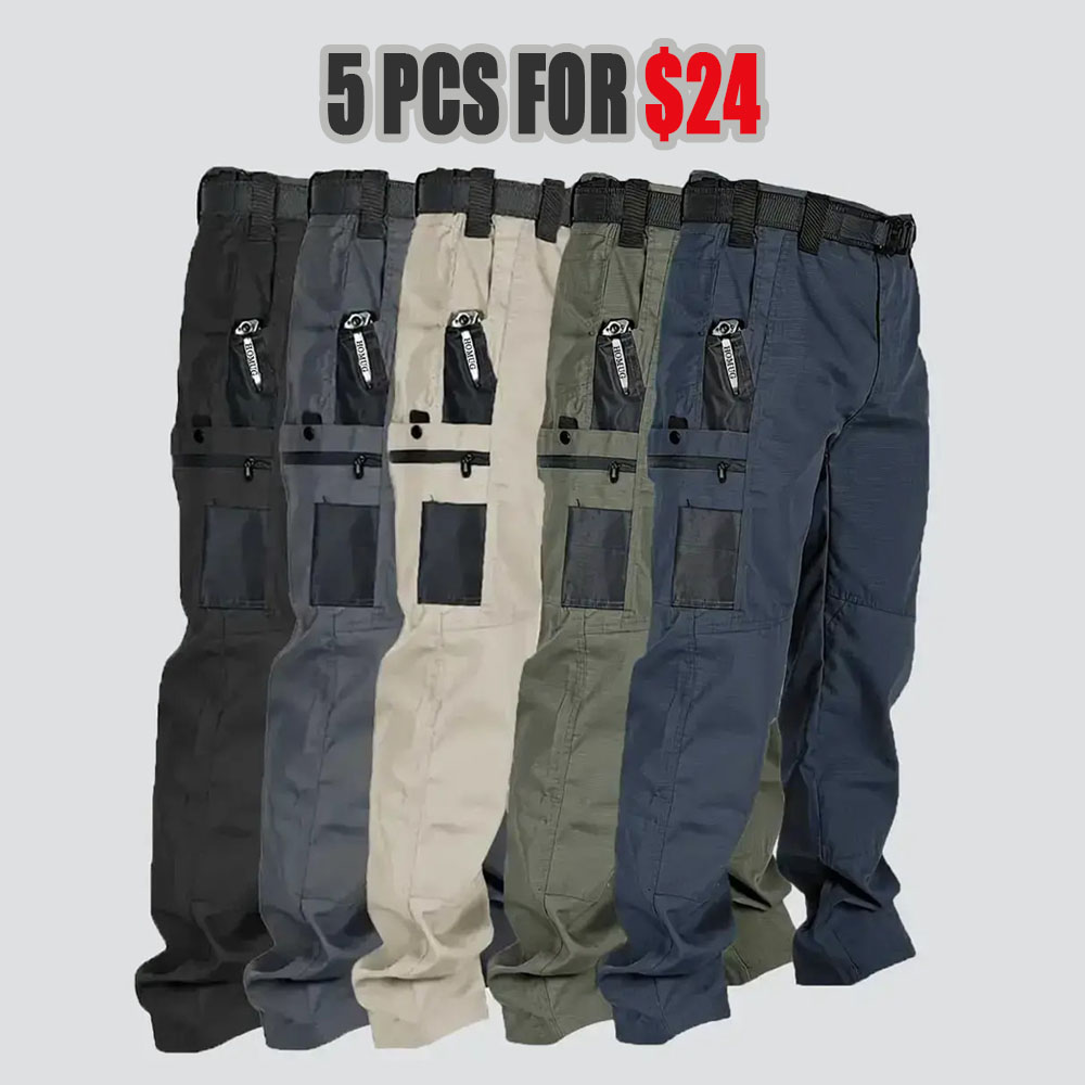 🔥🔥Men's Tactical Work Pants with Multi-Pocket Zipper Design