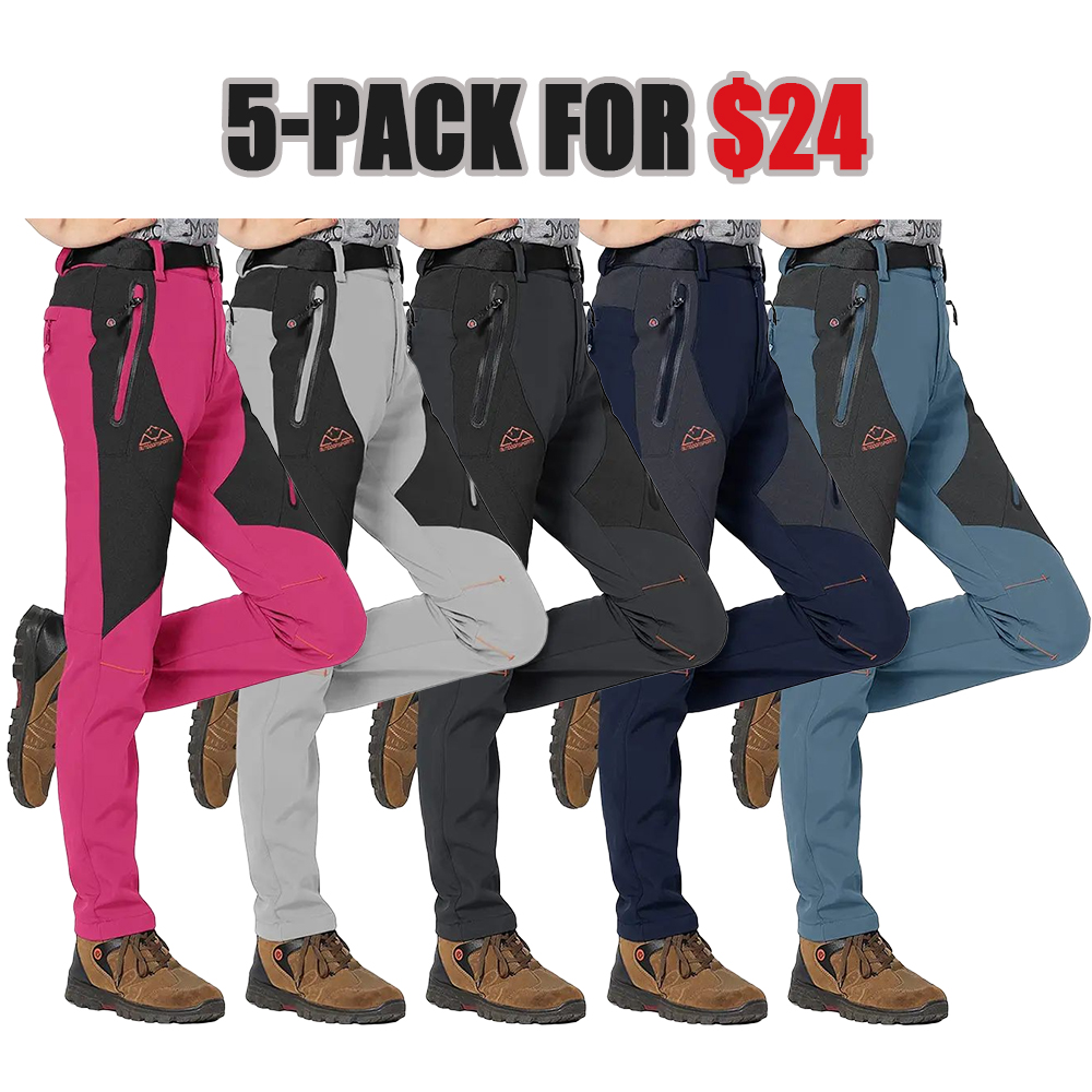 Women's Snow Pants Waterproof Insulated Fleece Thermal Ski Hiking Snowboard Pants