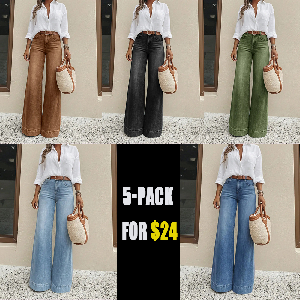 Women's Loose Straight Leg Jeans with Pockets