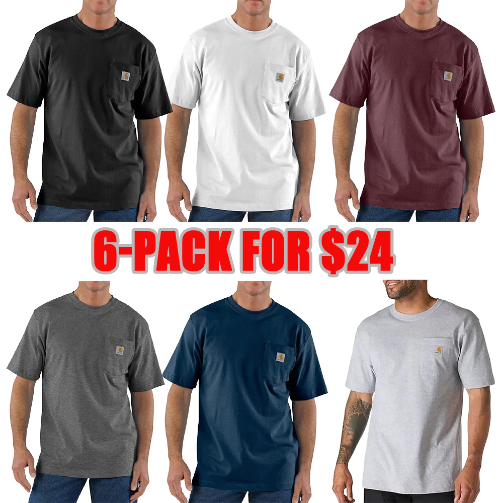 🔥Last Day Promotion!CHT Men's K87 Workwear Loose Fit Heavyweight Short-Sleeve Pocket T-Shirt (Also Available in Big & Tall)