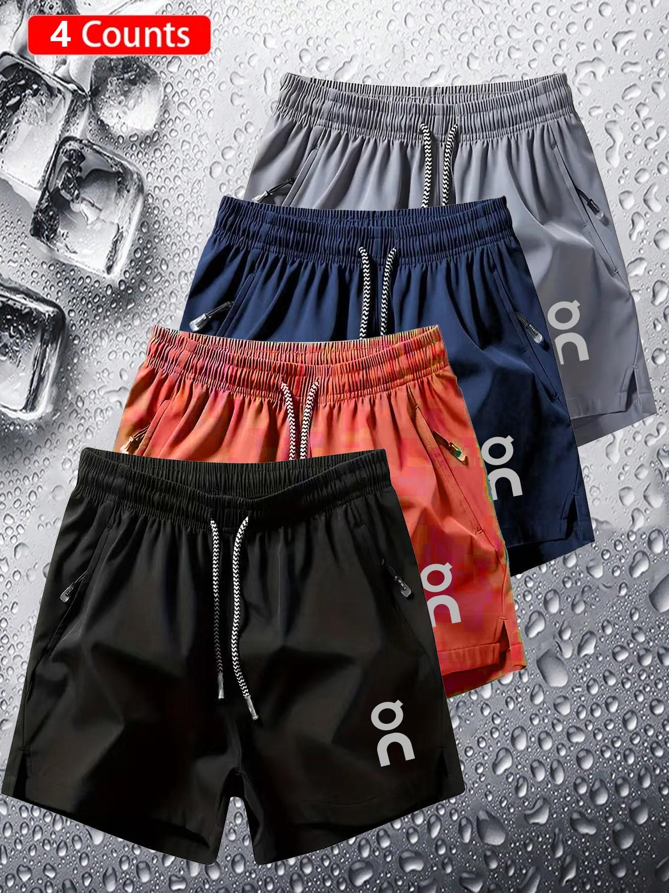 4-Pack Outdoor Casual Ice-Feel Athleisure Shorts, Daily Commute Wear, Trendy Sporty Style, Slim-Fitting Print Design, Unisex Comfortable Set, outdoor sports shorts, Fashionable Summer Shorts 4-Pack Outdoor Casual Ice-Feel Athleisure Shorts, Daily Commute Wear, Trendy Sporty Style, Slim-Fitting Print Design, Unisex Comfortable Set, outdoor sports shorts, Fashionable Summer Shorts