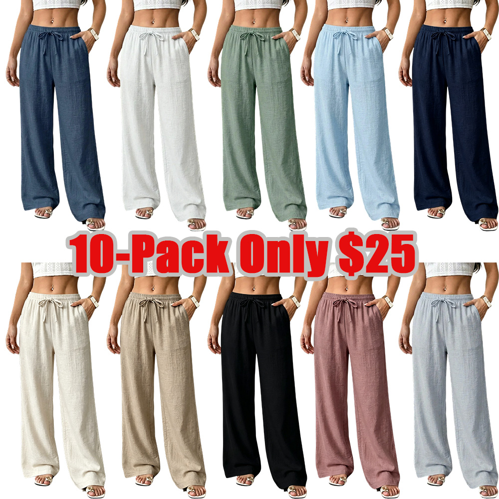 Casual waist-cinching pants suitable for couples and unisex wear