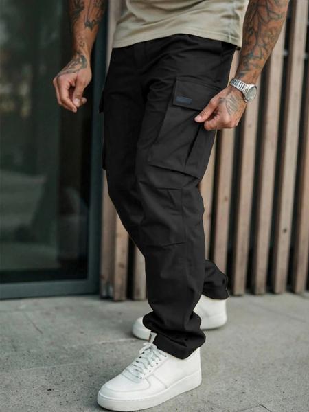 Men's Casual Cargo Pants in Woven Fabric, Spring & Fall Wear, Comfortable Fit, Stylish Design for Daily Use, Casual Outdoor Trouser