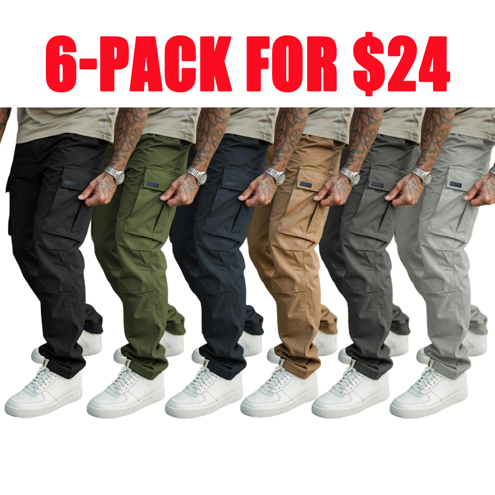 Men's Casual Cargo Pants in Woven Fabric, Spring & Fall Wear, Comfortable Fit, Stylish Design for Daily Use, Casual Outdoor Trouser