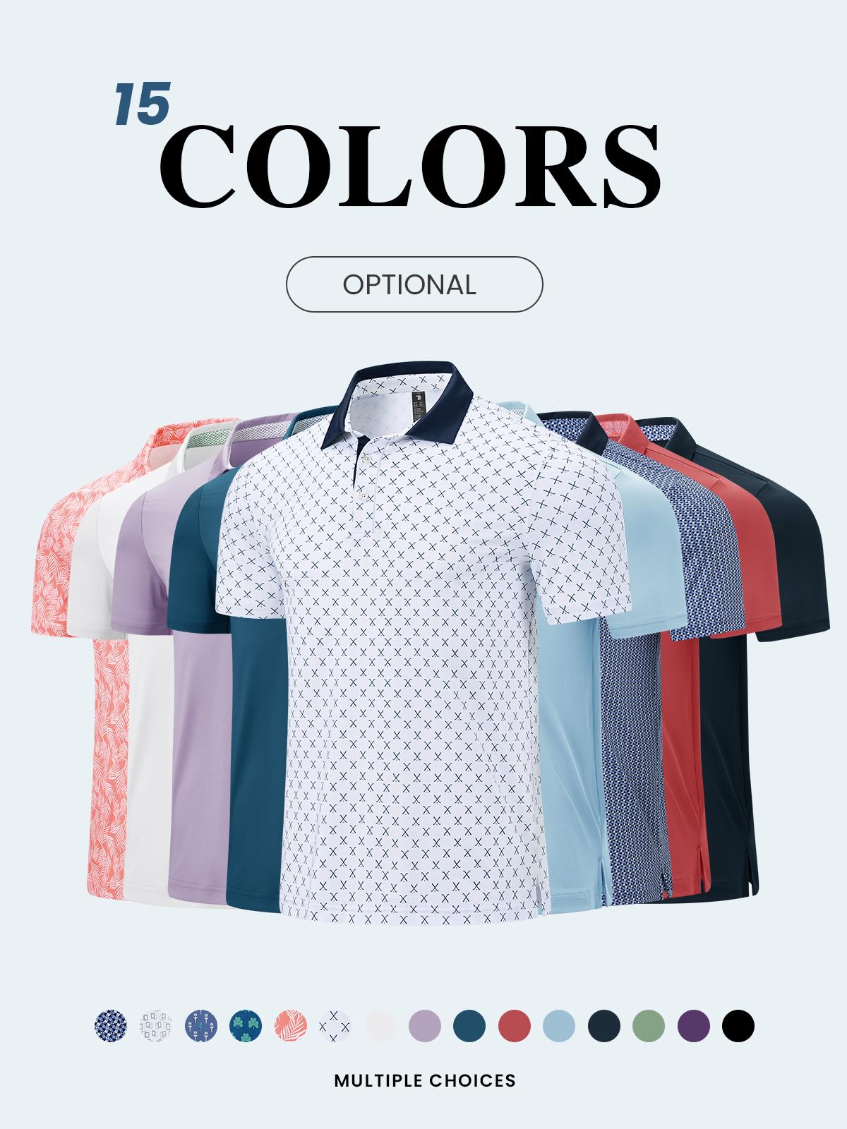 【Creator's Pick】1/3 PACK YSENTO Men's Classic Polo Shirts Contrast Collar Short Sleeve Casual Solid Stylish and Printed Polo Stretch Quick Dry Performance Golf Outdoor Work Polo Shirts for Men' Top
