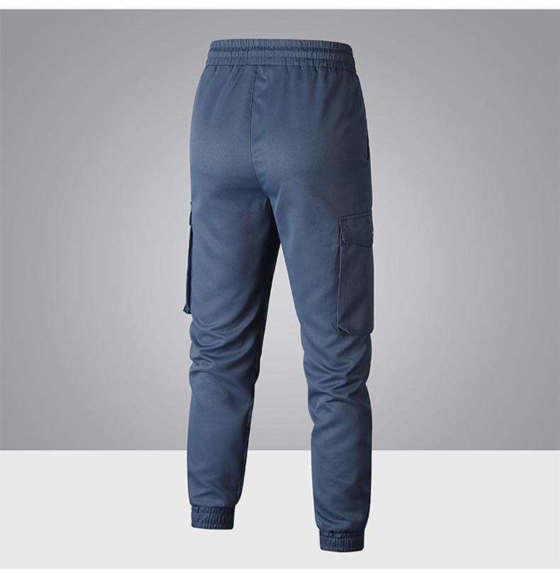 Men's Heavyweight Pants Compatible with Leggings - Workwear Trousers, Multi-Pocket Outdoor Pants with Belt Loop Closure and No Zipper, Suitable for Winter (Solid Color) - Machine Washable