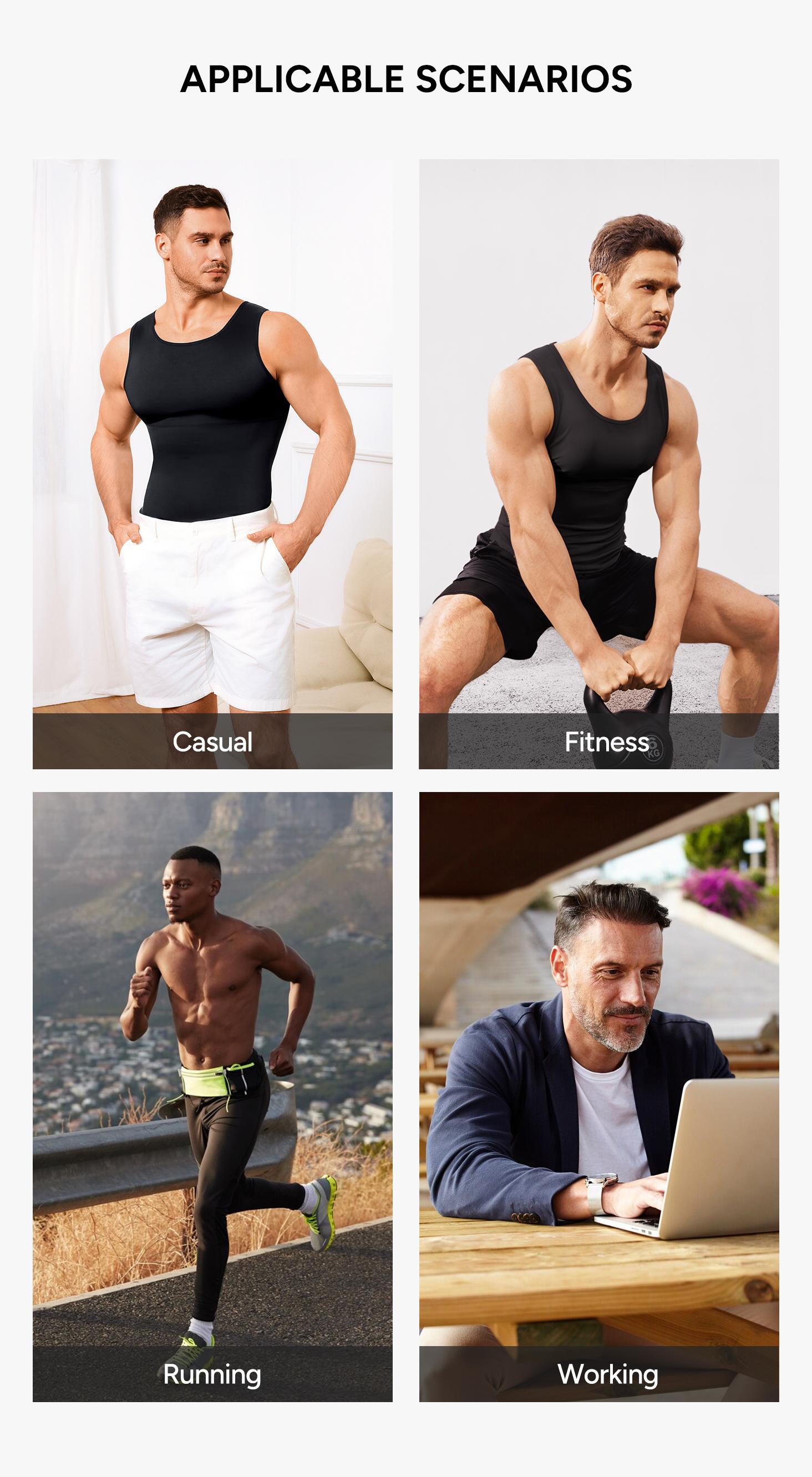 Nebility Men’s Silky Soft Compression Shapewear Tank, Slimming Body Shaper Vest with Waist & Chest Support, Stretchy, Odor-Resistant, Breathable Muscle Tank for Daily Comfort, Menswear, Tanktop SpringStatements Nebility Men’s Silky Soft Compression Shapewear Tank, Slimming Body Shaper Vest with Waist & Chest Support, Stretchy, Odor-Resistant, Breathable Muscle Tank for Daily Comfort, Menswear, Tanktop SpringStatements