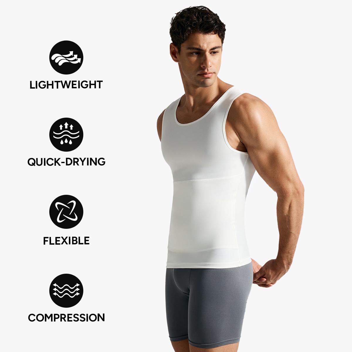 Nebility Men’s Silky Soft Compression Shapewear Tank, Slimming Body Shaper Vest with Waist & Chest Support, Stretchy, Odor-Resistant, Breathable Muscle Tank for Daily Comfort, Menswear, Tanktop SpringStatements Nebility Men’s Silky Soft Compression Shapewear Tank, Slimming Body Shaper Vest with Waist & Chest Support, Stretchy, Odor-Resistant, Breathable Muscle Tank for Daily Comfort, Menswear, Tanktop SpringStatements