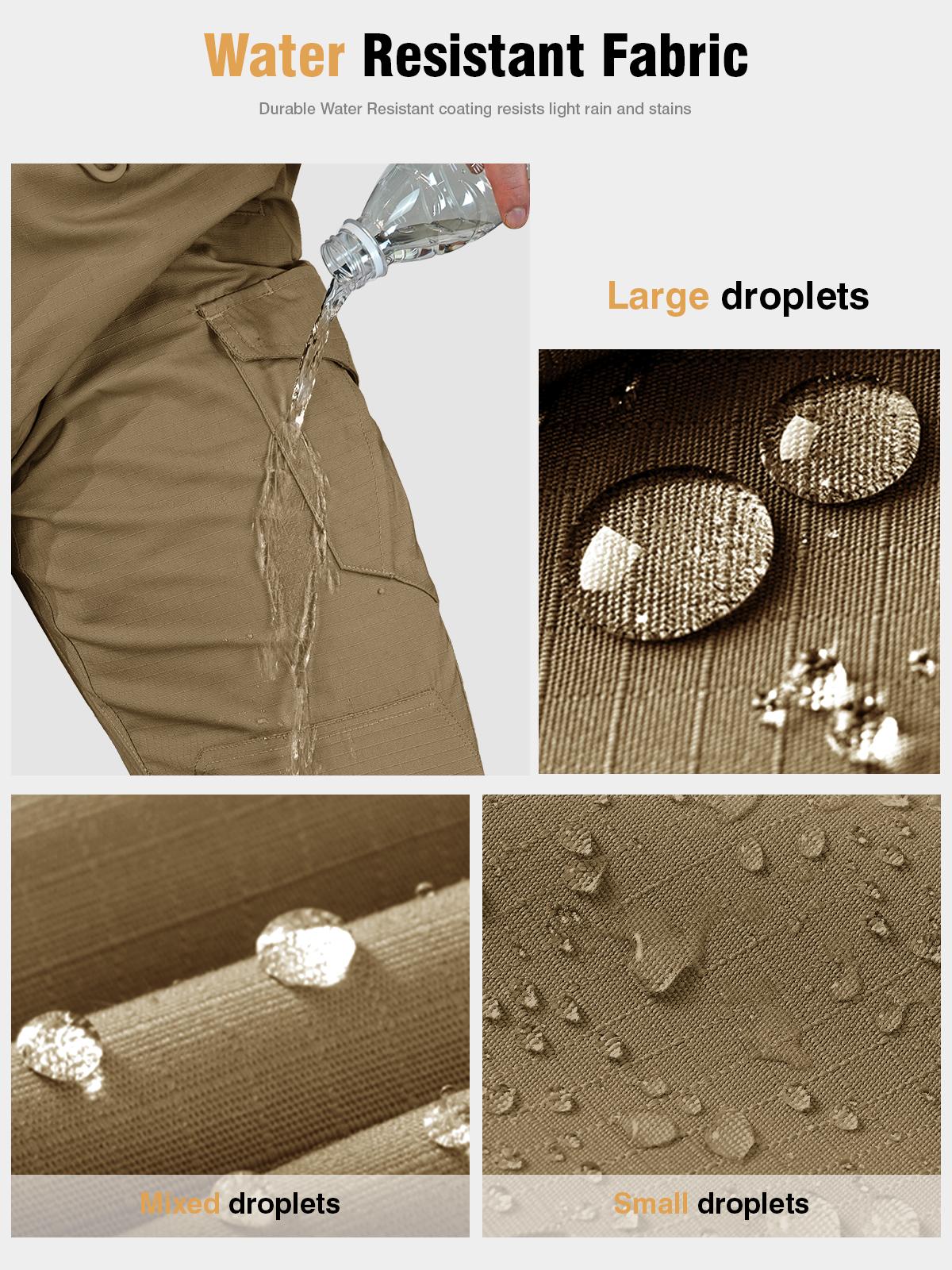 GOPUNE Men's Tactical Work Pants Multi-Pocket Water Resistant Cargo Pants Ripstop Hiking Military Construction Outdoor Pants 10 Pockets #SpringFresh