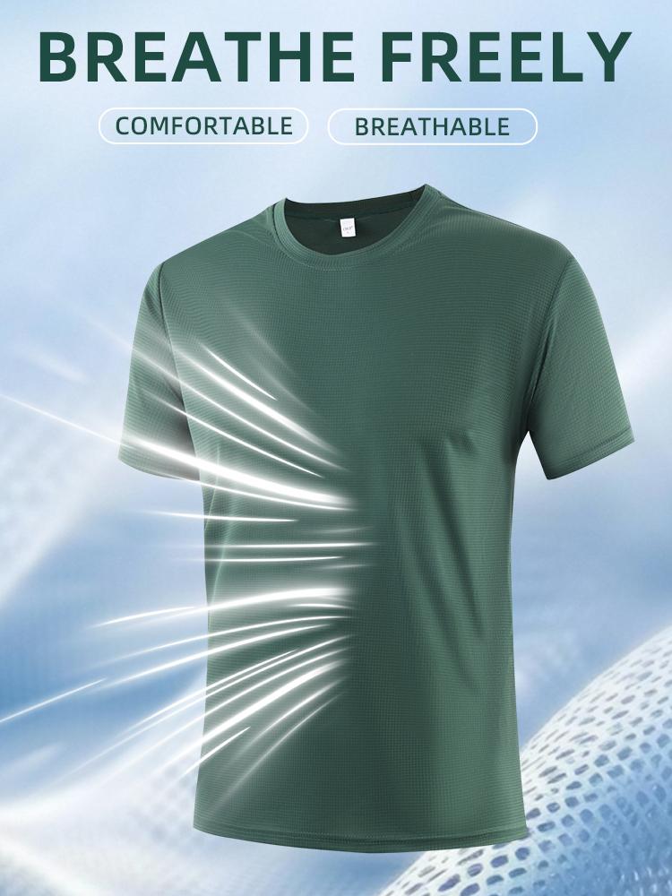 Men's Performance Tees 6-Pack Textured Breathable Athletic Fit Crew Neck Polyester Fabric Anti-Pilling Cool Fabric Men's Performance Tees 6-Pack Textured Breathable Athletic Fit Crew Neck Polyester Fabric Anti-Pilling Cool Fabric