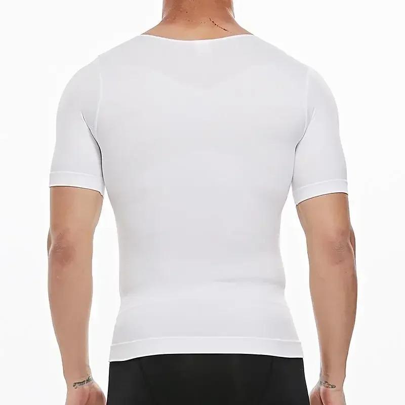 1/2/3/4 Pack Menswear Compression Body Shaper Shapewear Stretch Short Sleeve Shirt Breathable Lightweight Comfy Workout Tank Top Sports Vest Fitness Tee Gym Exercise Activewear Elastic Formal Fabric Casual