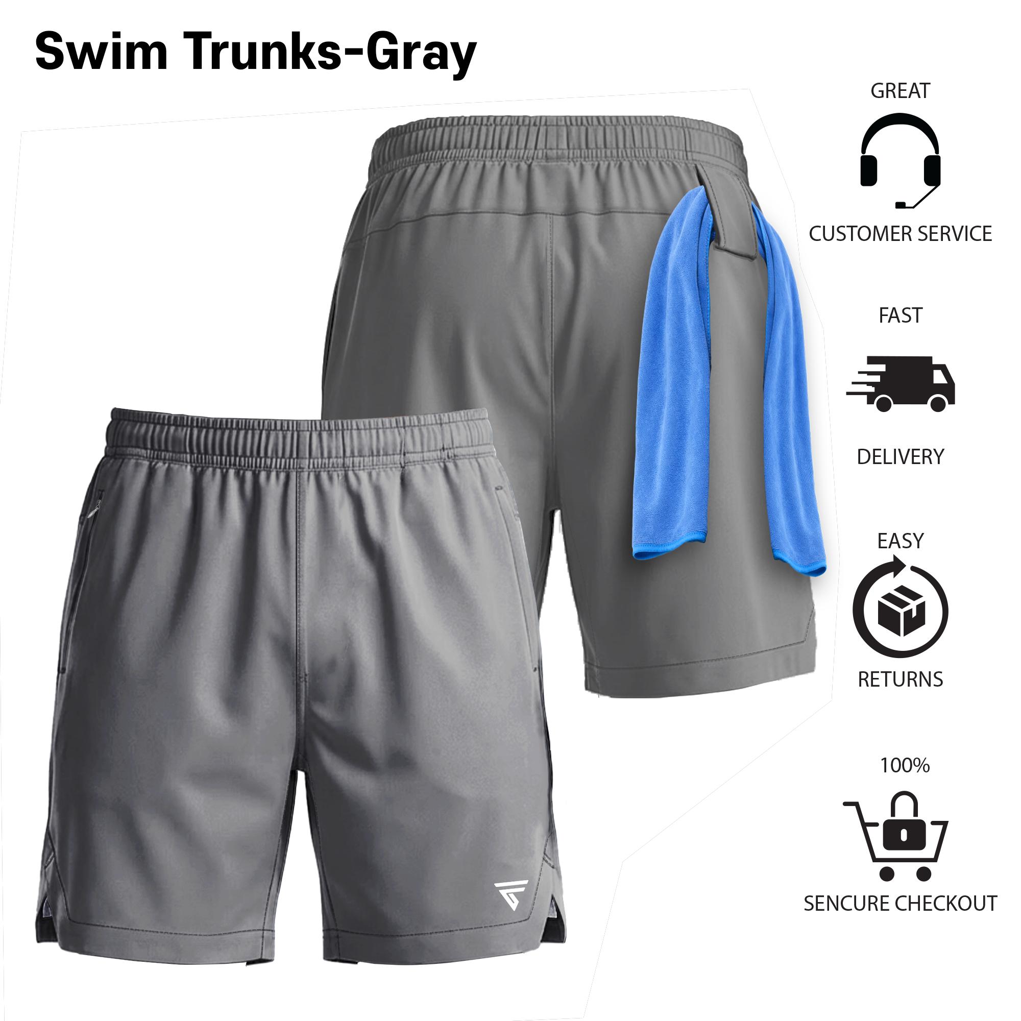 Men’s 7" Swim Trunks 2-in-1 with Compression Liner, Pockets, Drawstring, Stretch Quick-Dry – Gym, Running, Swimming, Hiking, Beach & Pool Swimwear Shorts Summer Swim Bottoms Men’s 7" Swim Trunks 2-in-1 with Compression Liner, Pockets, Drawstring, Stretch Quick-Dry – Gym, Running, Swimming, Hiking, Beach & Pool Swimwear Shorts Summer Swim Bottoms