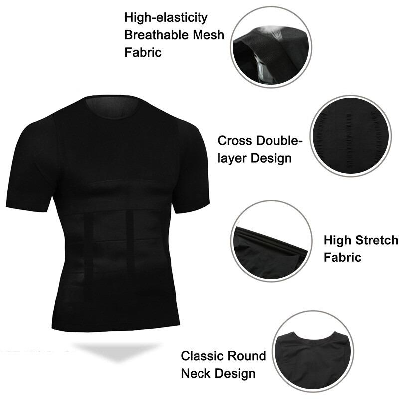 1/2/3/4 Pack Menswear Compression Body Shaper Shapewear Stretchy Short Sleeve Shirt Breathable Lightweight Comfy Workout Tank Top Sports Vest&nbsp;Fitness Tee Gym Exercise Activewear Elastic Formal Fabric Casual Natural Dress Soft Mesh