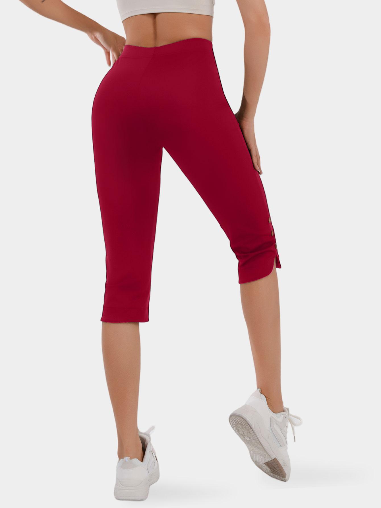 Women's High-Waisted Slimming Yoga Pants 3-Pack Butt-Lifting 4-Way Stretch Silky Soft 7/8 Length Button Detail for Workouts & Casual Wear - Clothes, Womenswear Women's High-Waisted Slimming Yoga Pants 3-Pack Butt-Lifting 4-Way Stretch Silky Soft 7/8 Length Button Detail for Workouts & Casual Wear - Clothes, Womenswear