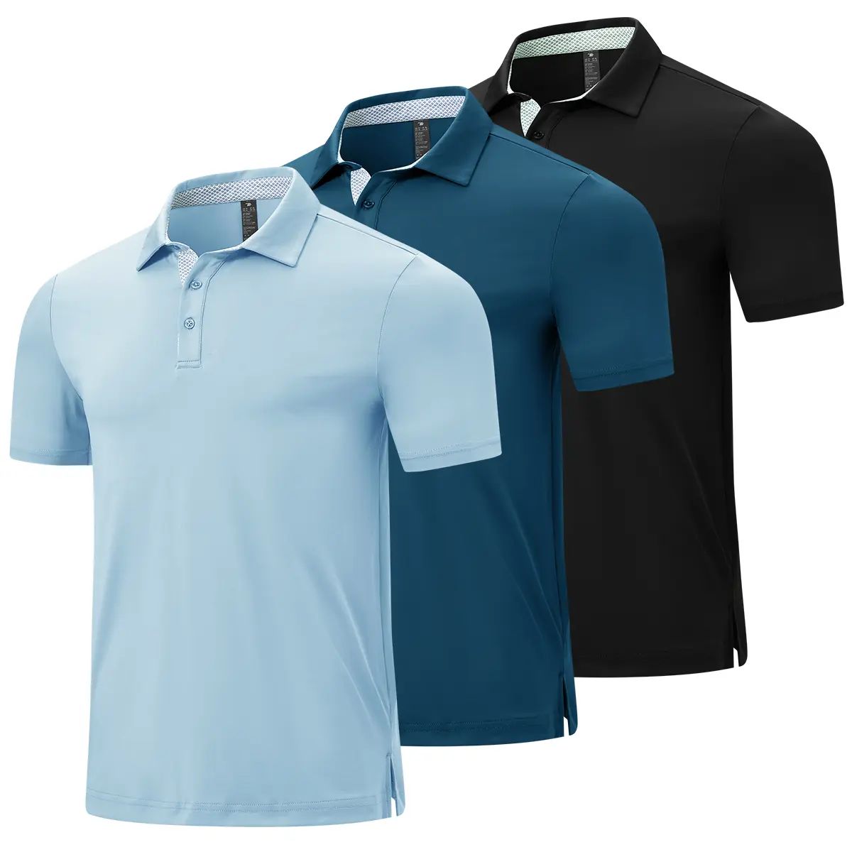 Men's Classic Polo Shirts Contrast Collar Short Sleeve Casual Solid Stylish and Printed Polo Stretch Quick Dry Performance Golf Outdoor Work Polo Shirts for Men' Top