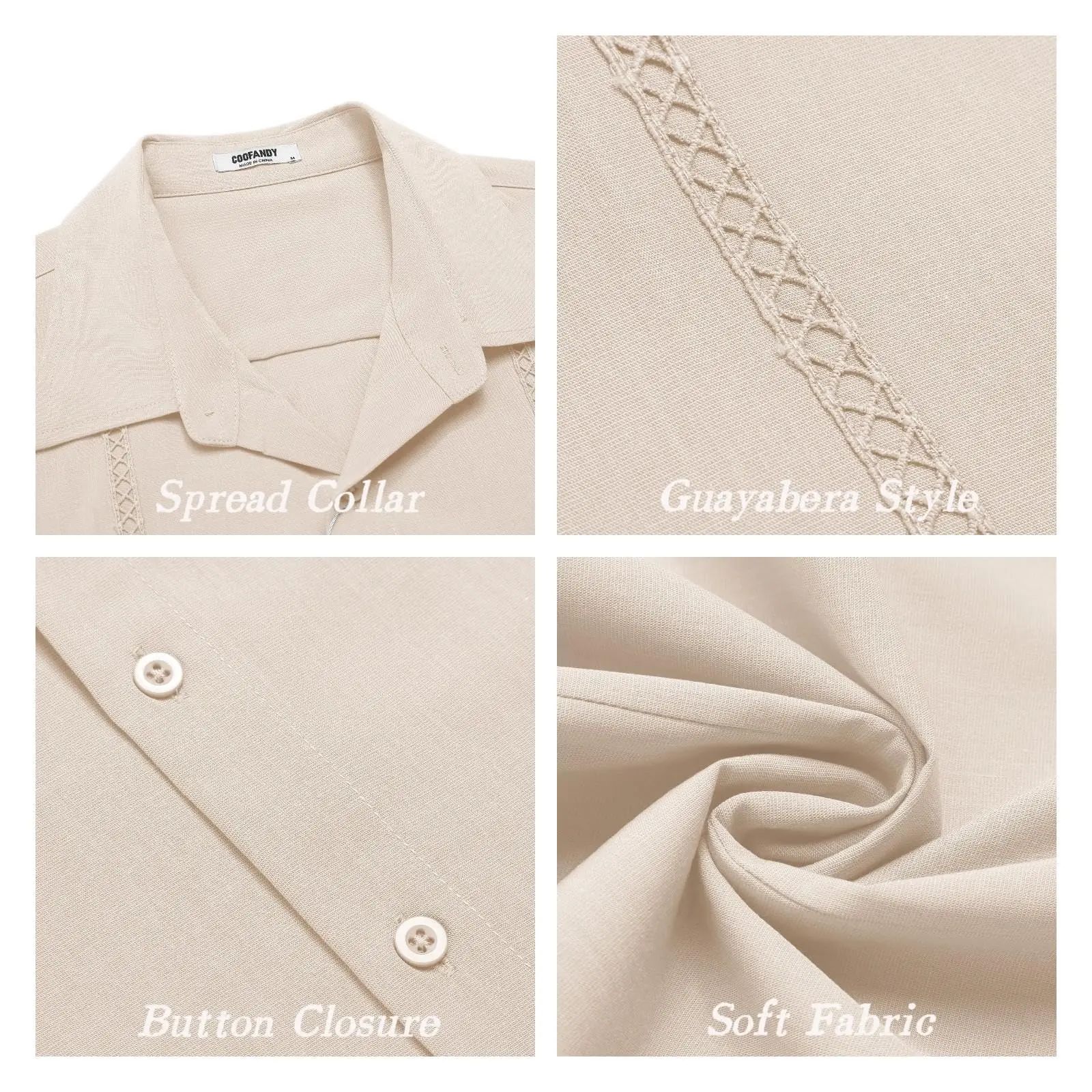 Mens Cuban Guayabera Short Sleeve Shirt Casual Summer Beach Tops Button Down Untucked Shirts