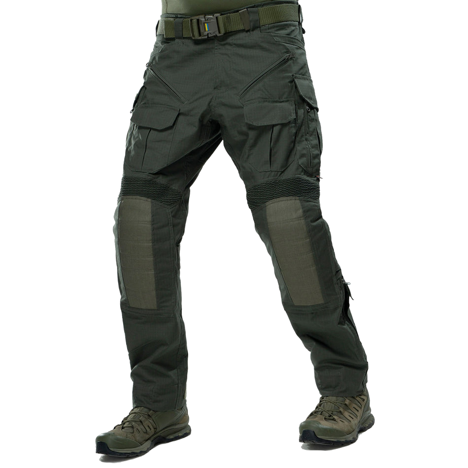Men's Multi-Pocket Tactical Work Pants, Knee-Padded Combat Pants