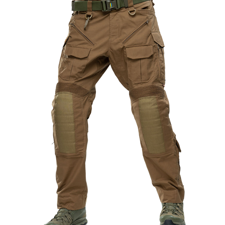 Men's Multi-Pocket Tactical Work Pants, Knee-Padded Combat Pants