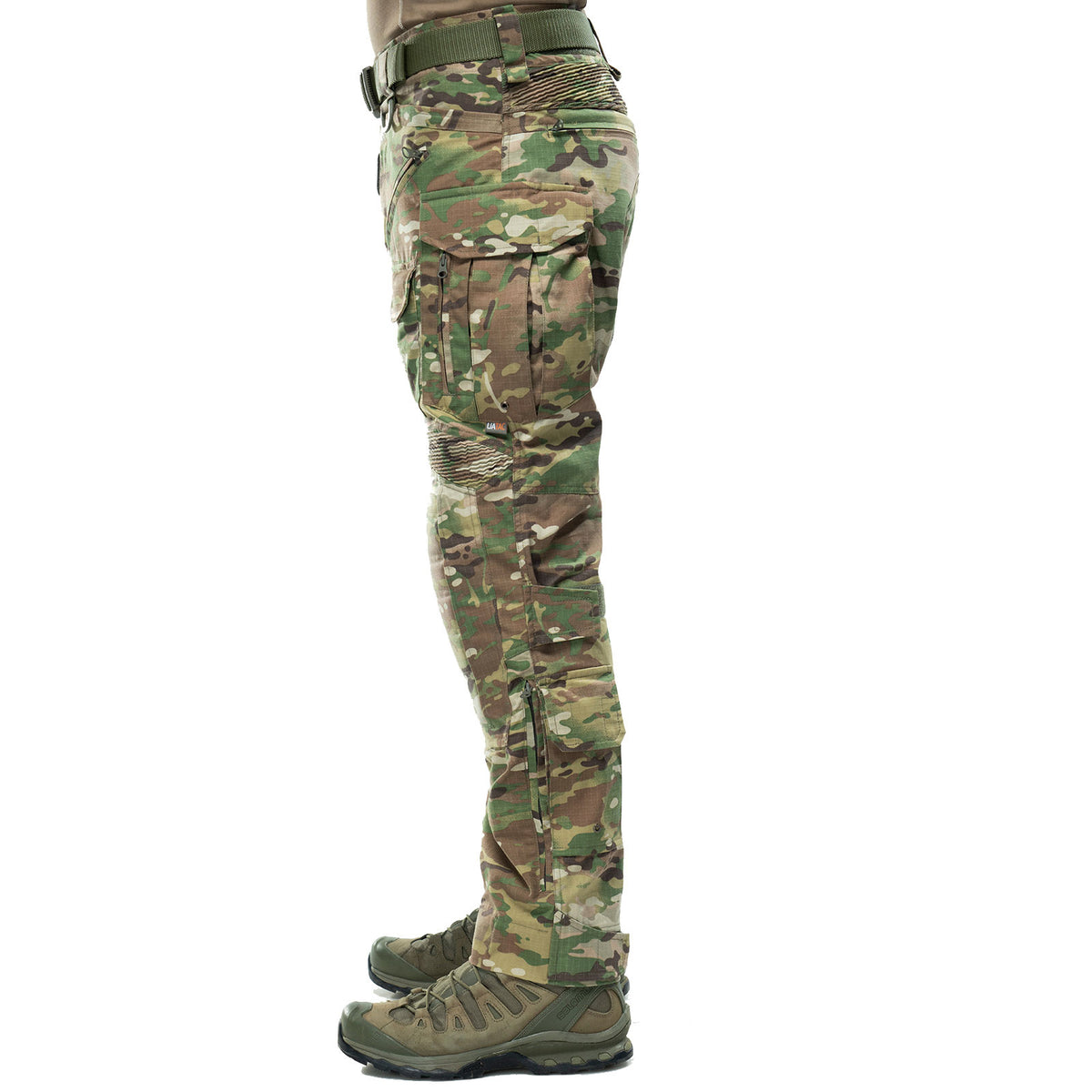 Men's Multi-Pocket Tactical Work Pants, Knee-Padded Combat Pants