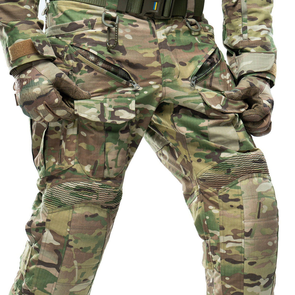 Men's Multi-Pocket Tactical Work Pants, Knee-Padded Combat Pants