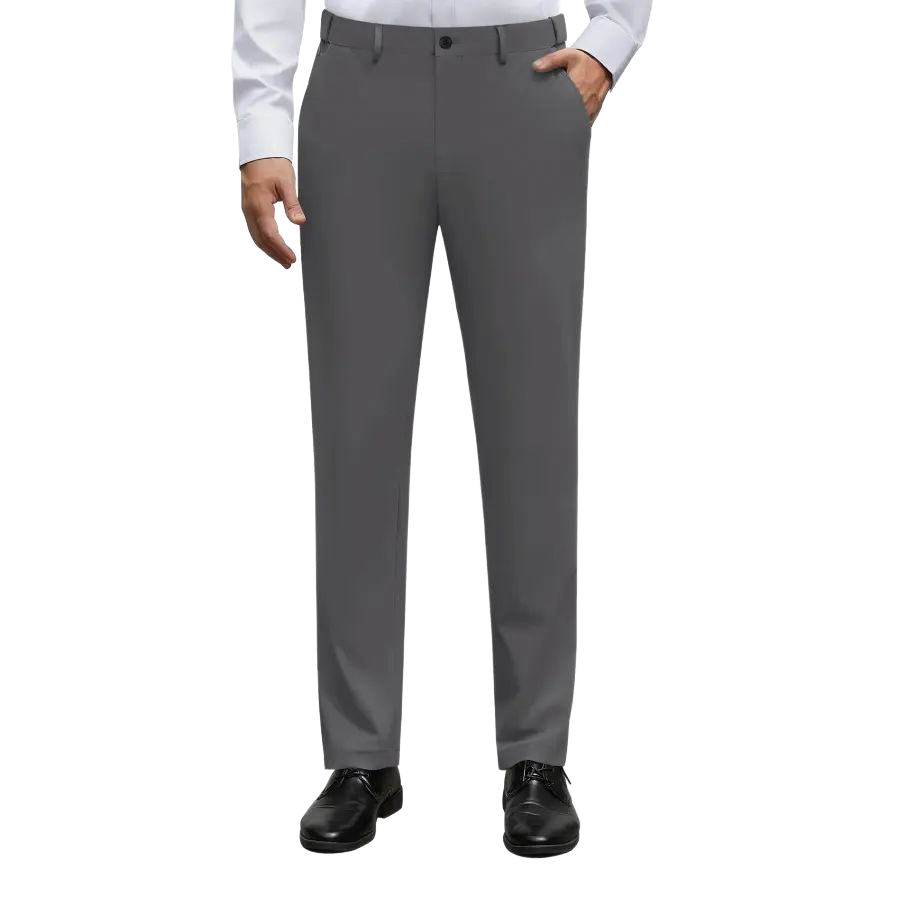 Men's Stretch Dress Pants No Iron Golf Pants Expandable Waist Flat Front Business Casual Formal Pants
